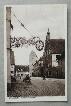 AK Dinkelsbühl / 1915-1935 / Rothenburger Strasse / Strassenansicht